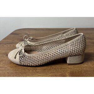 Steve Madden Women's Cherish Pump Beige Mesh Size 7M
